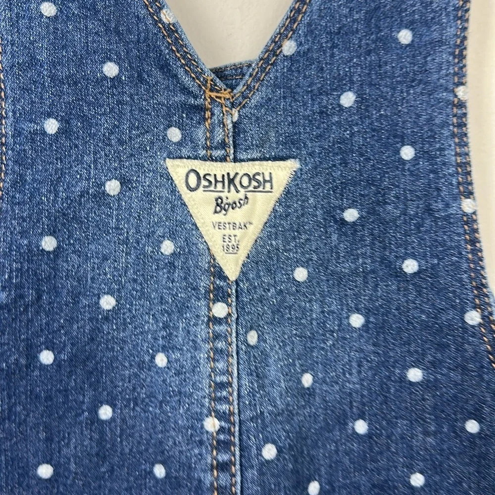 Oshkosh B’gosh Girls Polka Dot Overalls Sz 2T